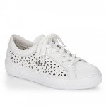Rieker női fűzős perforált fehér sneaker félcipő L8831-80 Női Rieker