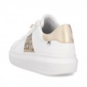 Rieker Revolution női fűzős fehér-arany mix sneaker félcipő W1202-82
