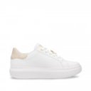 Rieker Revolution női fűzős fehér-arany mix sneaker félcipő W1202-82