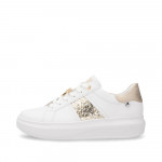 Rieker Revolution női fűzős fehér-arany mix sneaker félcipő W1202-82