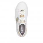 Rieker Revolution női fűzős fehér-arany mix sneaker félcipő W1202-82