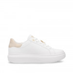 Rieker Revolution női fűzős fehér-arany mix sneaker félcipő W1202-82
