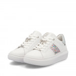 Rieker Revolution női fűzős fehér-multikolor mix sneaker félcipő W1202-83