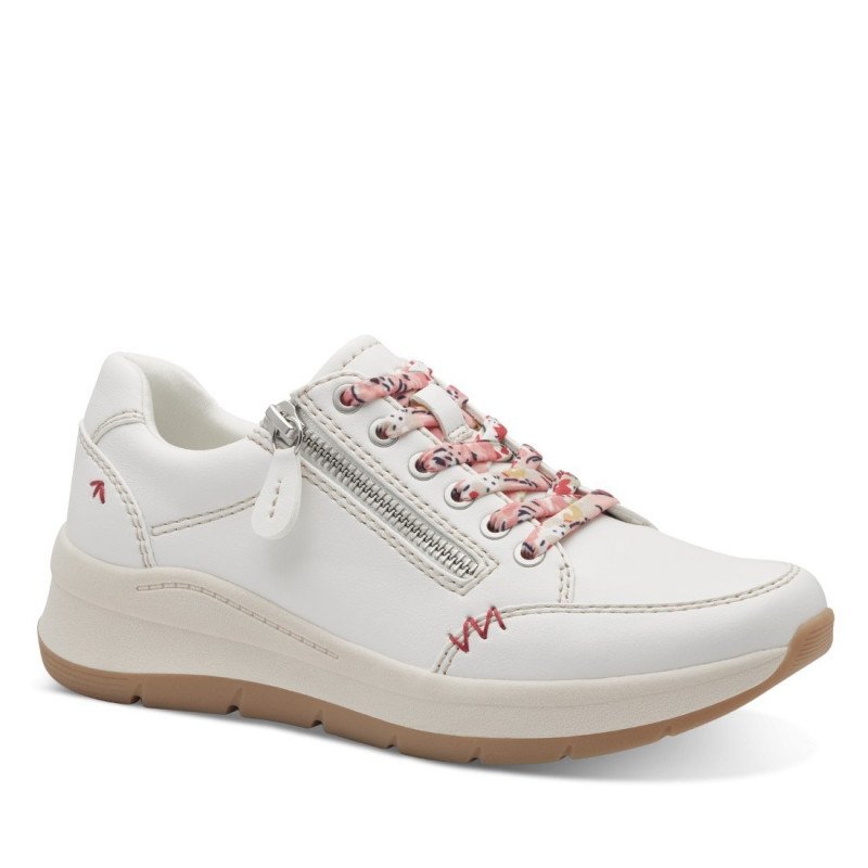 Jana női sportos fűzős cipzáras zöld sneaker félcipő  23780-44-100 07528