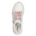 Jana női sportos fűzős cipzáras fehér sneaker félcipő  23780-44-100 07528
