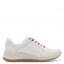 Jana női sportos fűzős cipzáras fehér sneaker félcipő  23780-44-100 07528