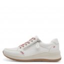 Jana női sportos fűzős cipzáras fehér sneaker félcipő  23780-44-100 07528