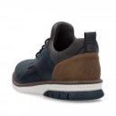 Rieker férfi sötétkék bebújós bőr félcipő fűzős díszítéssel 14450-15