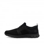 Rieker férfi fekete bebújós sneaker félcipő gumis díszfűzővel B7796-01