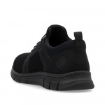Rieker férfi fekete bebújós sneaker félcipő gumis díszfűzővel B7796-01