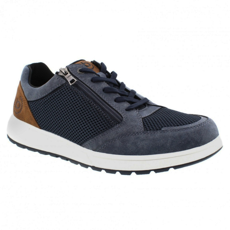 Bugatti férfi sneaker fűzős cipzáras kék mix félcipő 331-AFB05-6900-4100 07538
