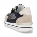 Remonte női bézs-fekete-fehér fűzős cipzáros sneaker félcipő D1329-03