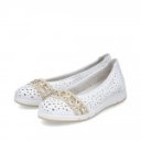 Rieker női lyukacsos fehér balerina cipő L3062-80
