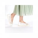 Rieker női lyukacsos fehér balerina cipő L3062-80