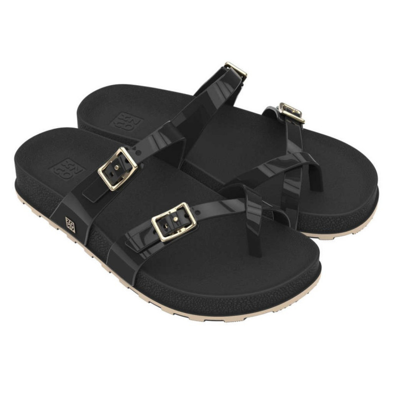 Zaxy Smart Slide női fekete 2 csatos lábujjközös papucs 18585-AC080