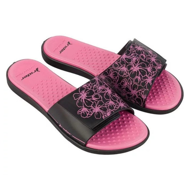 Rider Pool V. női tépőzáras papucs fekete pink kombi 83502-AR351