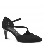 Tamaris női oldalt nyitott keresztpántos fekete körömcipő 22425-44-001 07503 Női Tamaris