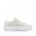 Rieker női sportos bebújós cipzáras bézs kombi sneaker félcipő M1953-60