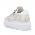 Rieker női sportos bebújós cipzáras bézs kombi sneaker félcipő M1953-60