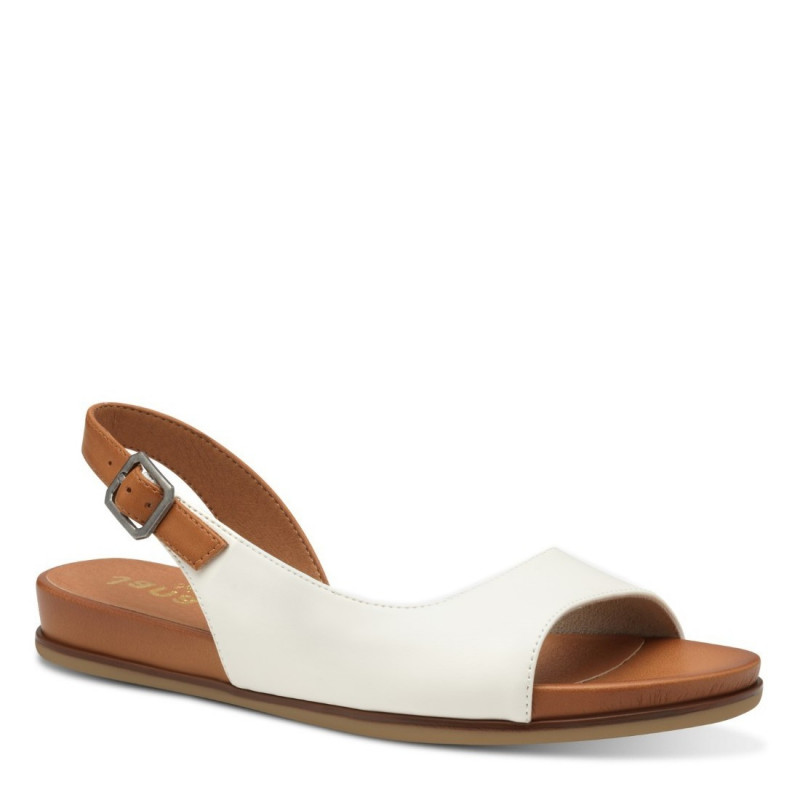 Jana női csatos fehér-barna szandál 28160-42-100 07548