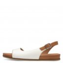 Jana női csatos fehér-barna szandál 28160-42-100 07548