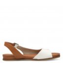 Jana női csatos fehér-barna szandál 28160-42-100 07548
