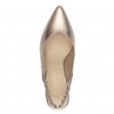 Marco Tozzi aranyszínű női hátul nyitott cipő - szling 29644-42-957 07556