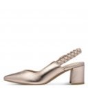 Marco Tozzi aranyszínű női hátul nyitott cipő - szling 29644-42-957 07556