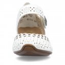 Rieker női oldalt nyitott fehér bőr tépőzáras cipő 43753-80