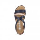 Rieker női tépőzáras szandál kék kombi V3663-91