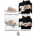 Jana női púderszínű női papucs elasztikus felsőrésszel 27262-44-520- 07552