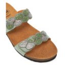 Scholl Abu Dhabi kékes zöld női telitalpú bioprint papucs F32028-1180