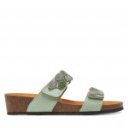 Scholl Abu Dhabi kékes zöld női telitalpú bioprint papucs F32028-1180