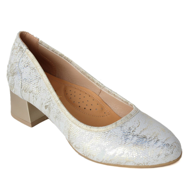 Lorenzo de Pazzi női blokk sarkú metál mix színű körömcipő 1749-3149 07540