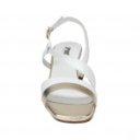 Imac női bőr szandál fehér arany mix 757170-5405-025 07567