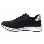 Wink női sportos fűzős cipzáras sneaker félcipő fekete kombi FW51098-2 07581