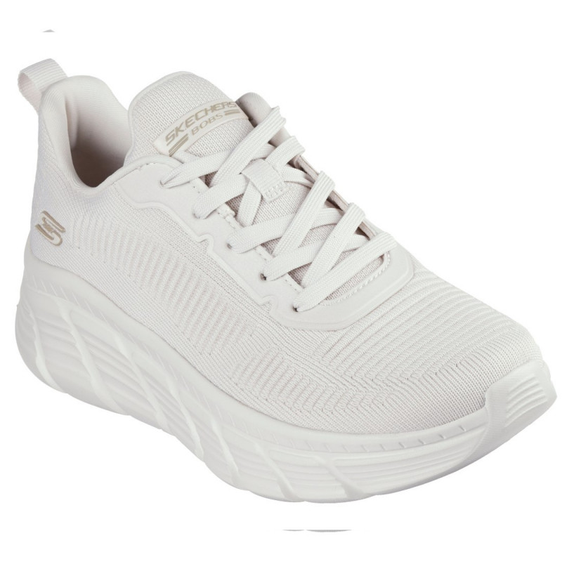 Skechers BOBS B FLEX HI - FLYING HI női fűzős törtfehér sportcipő 117385-OFWT