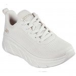 Skechers BOBS B FLEX HI - FLYING HI női fűzős törtfehér sportcipő 117385-OFWT Női Skechers