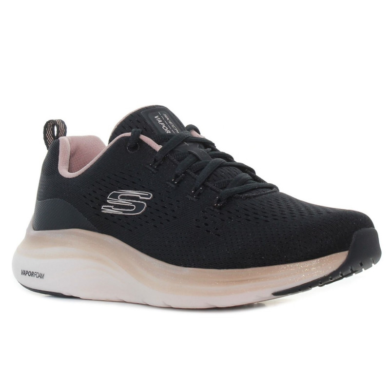 Skechers VAPOR FOAM - MIDNIGHT GLIMMER női textil fűzős sneaker 150025-BKRG