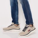 Skechers Track Leshur férfi fűzős sportcipő bézs kék mix 232758-TPNV