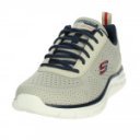 Skechers Track Leshur férfi fűzős sportcipő bézs kék mix 232758-TPNV