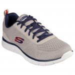 Skechers Track Leshur férfi fűzős sportcipő bézs kék mix 232758-TPNV Férfi Skechers
