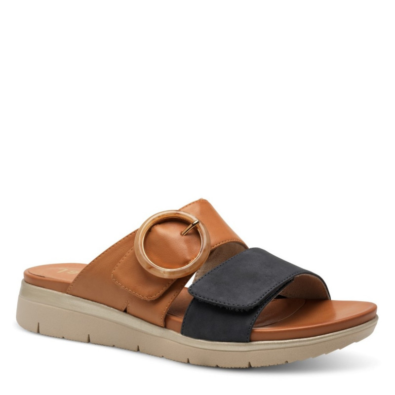 Jana női kék barna tépőzáras női papucs 27162-44-830 07593