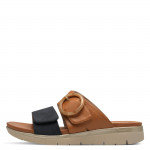 Jana női kék barna tépőzáras női papucs 27162-44-830 07593