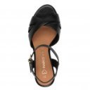 Marco Tozzi női bokapántos fekete bőr szandál 28327-44-001 07600