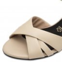 Marco Tozzi női bokapántos bézs bőr szandál 28327-44-403 07601