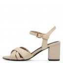 Marco Tozzi női bokapántos bézs bőr szandál 28327-44-403 07601