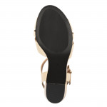 Marco Tozzi női bokapántos bézs bőr szandál 28327-44-403 07601