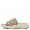 Jana női bézs női papucs elasztikus felsőrésszel 27260-44-490 07603