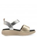 Jana női tépőzáras platformos arany ezüst kombi szandál 28765-44-992 07605